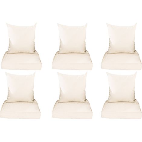 Set di 12 copricuscini Stavanger crema