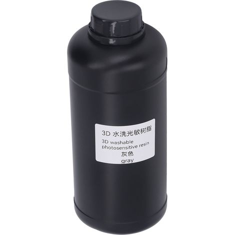 3D-Druckerharz 1000 ml Hochfestes, lichthärtendes, wasserlösliches Photopolymerharz, universell für LCD und DLP, grau (1/5)