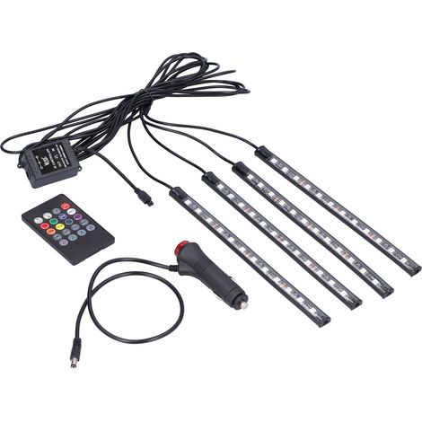 Innenraumbeleuchtung mit Fernbedienung, Musiksteuerung, RGB-Lichtquelle, IP65 wasserdicht, 48 LEDs, Plug-and-Play-LED-Streifen für die dekorative Fahrzeugbeleuchtung (1/5)