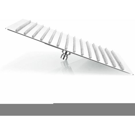 Soffione doccia a pioggia quadrato 35x35 in acciaio cromo anticalcare ultrasottile (1/3)