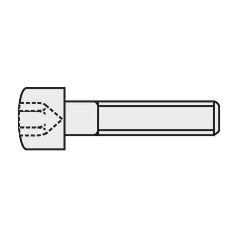 VIS CYLINDRIQUE TOOLCRAFT 888022 1 PC(S) M1.4 6 MM TÊTE CYLINDRIQUE 6 PANS INTÉRIEURS ACIER (1/2)