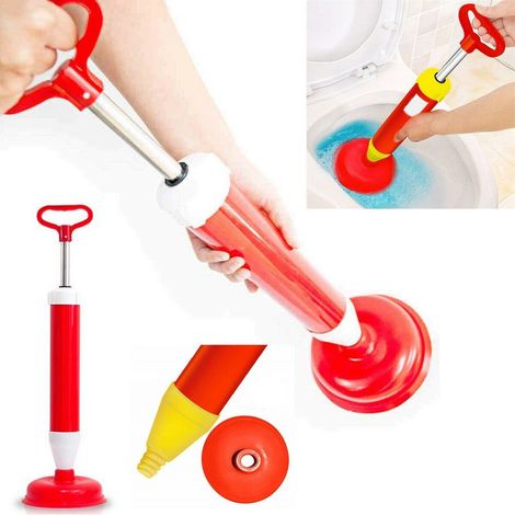 TrAdE Shop Traesio - Stura Lavandino A Pompa A Ventosa Per Tubi Lavello Lavandini Wc Bagno - (1/5)
