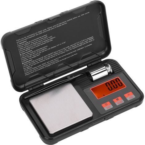 Balance électronique de poche précise 0,01g pour peser or, épices, pièces, bijoux, outil compact portable avec écran LCD, haute exactitude, mini balance numérique légère (1/5)