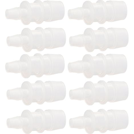 Lot de 10 adaptateurs réducteurs de tubes PP pour pompes à air d'aquarium, avec connecteurs barbelés pour connexions de tubes en silicone (7,9-15,8 mm). (1/5)