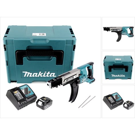 Makita DFR 750 RG1J Akku Magazinschrauber 18V 45-75mm + 1x Akku 6,0Ah + Ladegerät + Makpac (1/5)
