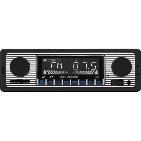 Bluetooth-Autoradio mit MP3-Player, klassisches Stereo-System mit Armaturenbrett-Headunit, USB/Speicher/AUX/FM (12V)