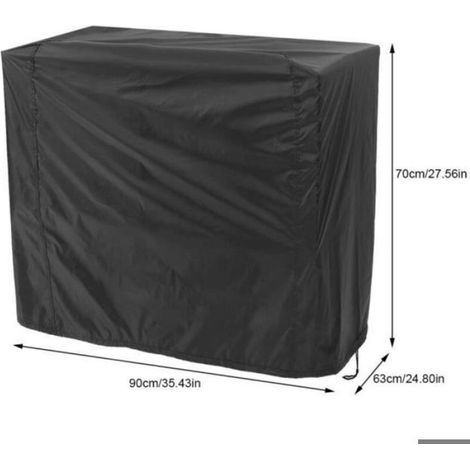 Housse Barbecue - Imperméable UV Résistant - Pour Gril Extérieur - 80 x 66 x 100 cm - Noir - Polyester (1/4)