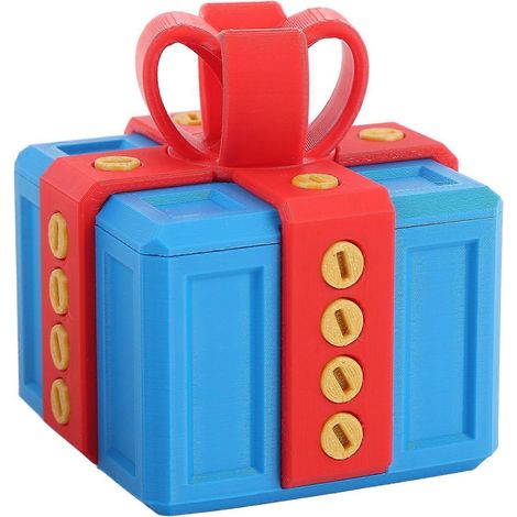 Boîte cadeau agaçante avec vis – Boîte cadeau amusante imprimée en 3D pour ranger les jouets – Décoration de Noël
