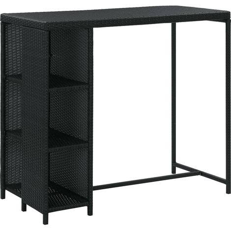 Maison Exclusive - 5-tlg. Gartenbar-Set mit Kissen Poly Rattan Sc