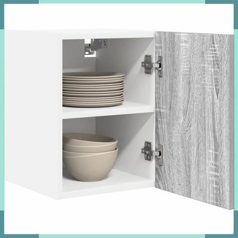 884124 Armoire suspendue Gris Sonoma et Blanc 30 x 31 x 40 cm (1/5)