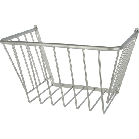 Kerbl Heuraufe LxBxH 75,3x47,5x46,5cm Stababstand 85mm verzinkt Wandbefestigung (1/2)