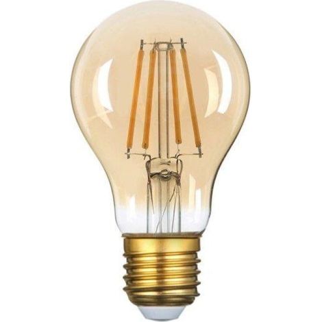 Silamp – Ampoule LED E27 filament dimmable 8W A60 – Lumière chaude 2700K – Design vintage avec filaments visibles – Durée de vie 25 000 heures