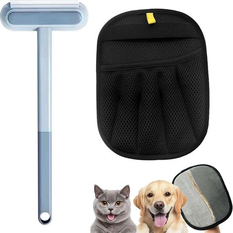 1 Gant Anti Poil, Outil 3 En 1, Double Face, Tpr Durable, Pour Chats Et Chiens (1/5)