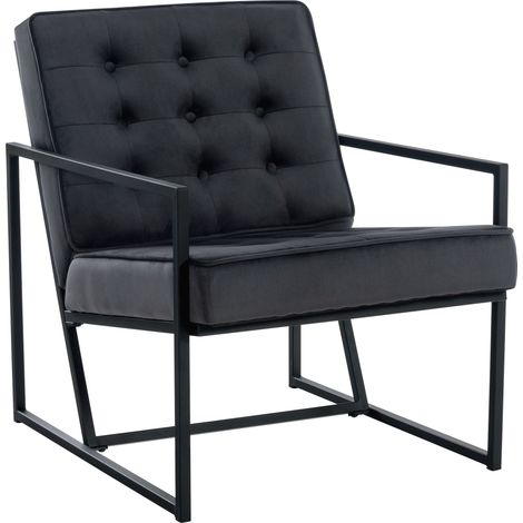 Sillón Avon en terciopelo Gris