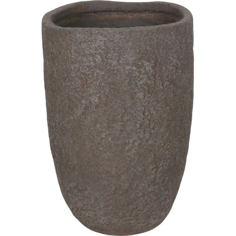 Vaso per piante Rebecca Mobili Thalina 42,5x29x29 Ossido di Magnesio Marrone Moderno