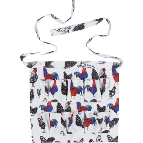 RASTKY Tablier de Collecte d'œufs à Poches Multiples, pour Poulet, Canard, Fournitures de Ferme, Bleu Sarcelle L (2 M)