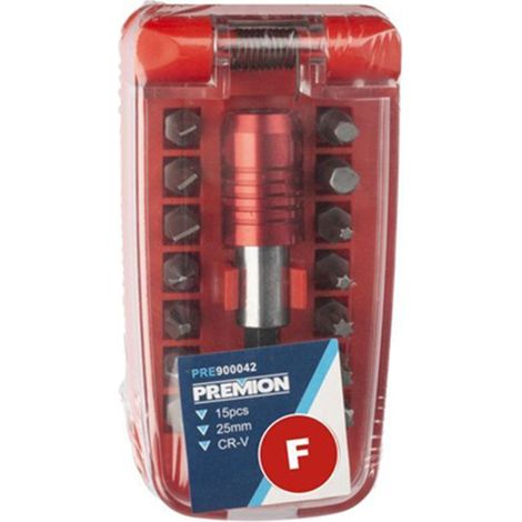 Set di 15 punte per viti cr van pre900042 premion