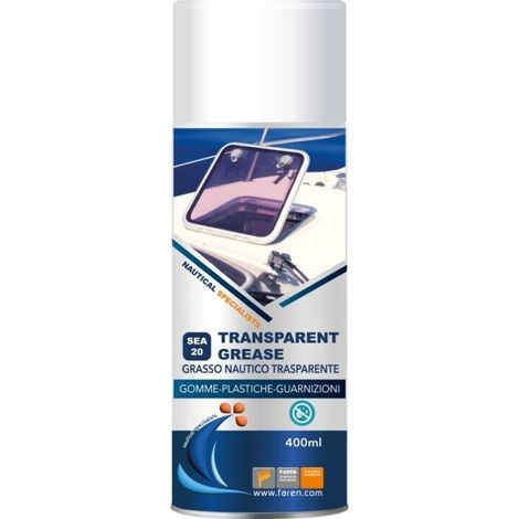 Grasso nautica Trasparente idrorepellente a Litio e Vaselina Tecnica spray 400 ml (1/2)