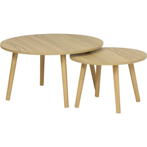 sweeek - Set aus 2 runden Couchtischen