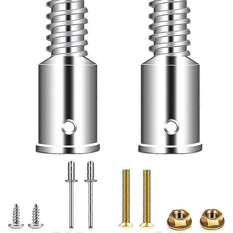 Kit de réparation d'embouts filetés de rechange, embouts adaptateurs pour rallonge de manche de balai/serpillière (lot de 2), 2 pièces. (1/5)