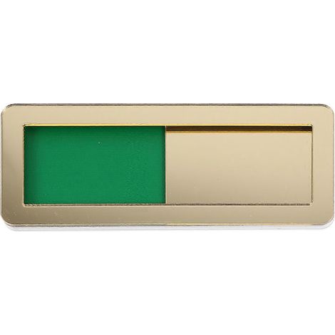 Panneau de porte coulissante en acrylique pour salle de conférence, signalétique de confidentialité de bureau-0.5X4X10CM-Golden 2 (1/3)