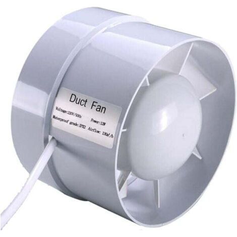 Quiet Air Extractor 100Mm 12W 130M³H Energy Saving Ducted Fan Bathroom Greenhouse Tent (1/4)