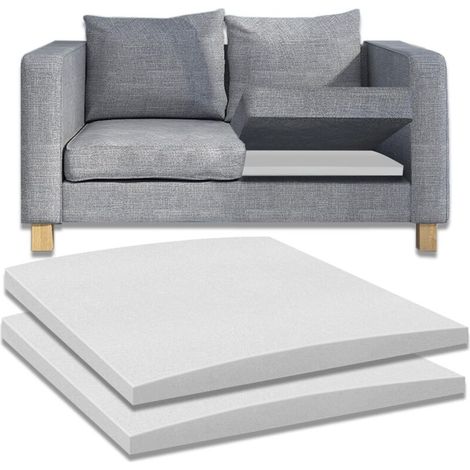 Lot de 2 planches de support de canapé - 50 x 50 cm - Mousse haute densité pour canapé - Convient à différents types de canapés - Coussins en mousse pour restaurer le confort des canapés (1/5)