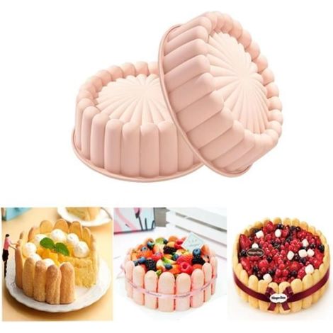 Moule à Gâteau - Non spécifié - 20 cm - Silicone - Rose - Antiadhésif (1/4)