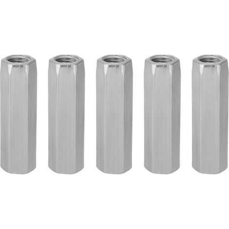 Écrou à Tige Longue 5 Pièces. écrou Hexagonal Long en Acier au Carbone M10 40/50. écrou à Douille Hexagonale. Fixations Filetées M10 (M1050) (1/5)