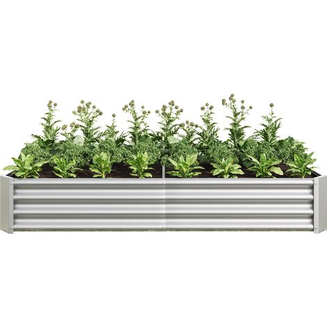 Hochbeet metálico galvanizado sin fondo 180 x 90 x 30 cm HOMVRA (1/5)