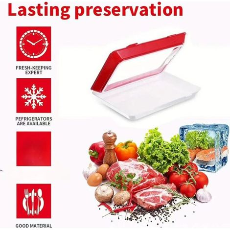 Boîte de conservation alimentaire 2 boite hermetique alimentaire rouge/Bleu Boite plastique alimentaire (1/5)