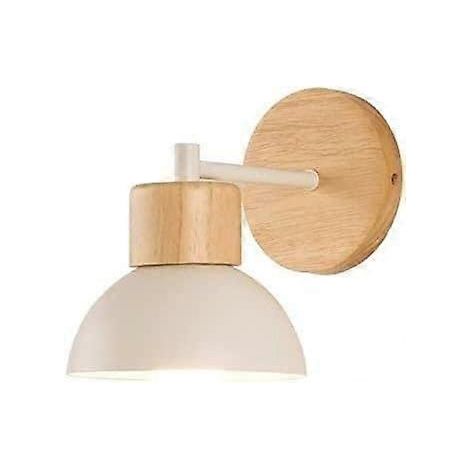 Moderne, batteriebetriebene Wandleuchte mit Fernbedienung und Dimmfunktion, kabellos, Holzdesign fürs Schlafzimmer