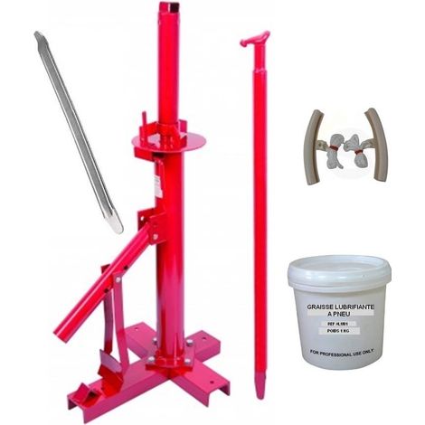 Démonte Pneu manuel Auto 13 à 21" + 2 Protections Jante + Graisse Pneu + 1 Barre Levier (1/3)