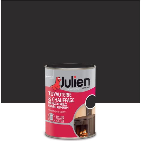 Pintura para tuberías y calefacción, tapete negro 0,25 l - Julien