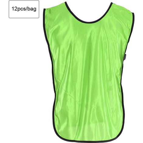 Maillots sans manches respirant adultes Football basket-ball formation équipe gilets regroupement vert (1/5)