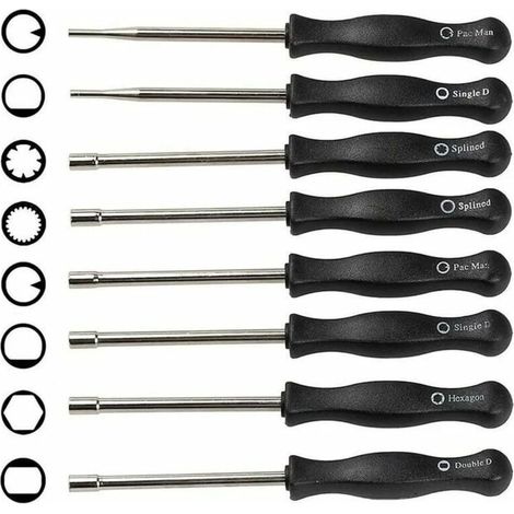Juego de 8 destornilladores para carburador, kit de herramientas para ajuste de carburador, herramienta de ajuste para motores de 2 tiempos (1/4)