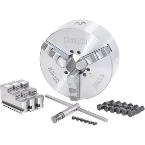 Fervi M078A/250/D1-5 Mandrin de précision Camlock à 3+3 mors