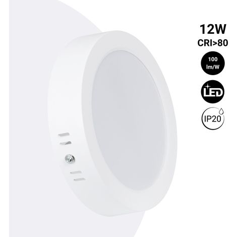 Runder LED-Deckenleuchte - 12W - Hohe Effizienz