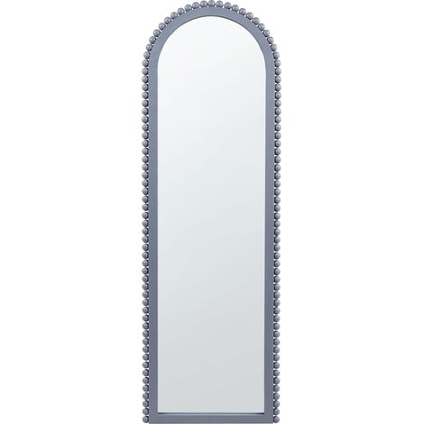 Wall Mirror Paulownia Wood Grey 53 x 165 cm Wall Mounted Decorative Mirror Modern Style Hanging Decor BARENTON (1/5)
