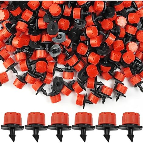 Goutteur Irrigation - 300 Pièces - Plastique Rouge - Débit Réglable 8 Trous - Jardin Agriculture Serre (1/5)