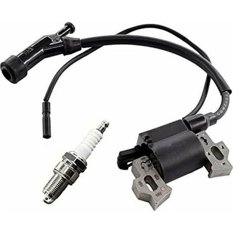 Ensemble comprenant une bobine d'allumage et une bougie d'allumage pour le groupe électrogène Berlan BSTE3000 2800 W / 6,5 CV et le Scheppach SG3000. (1/4)