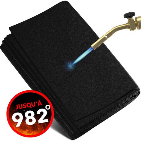 MINKUROW Tappetino per barbecue quadrato per braciere, tappetino ignifugo per patio, terrazza, erba, esterno, braciere a legna e affumicatore per barbecue, facile da pulire, nero e argento 1 m × 1 m × (1/5)