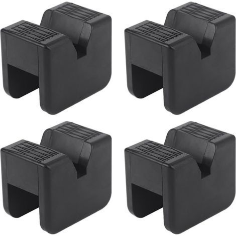 Blocs en caoutchouc de cric de 4 pièces, coussinets de support de cric de voiture, blocs en caoutchouc de protecteur de plateau de voiture, adaptés aux crics de chariot, solides et pratiques (1/5)