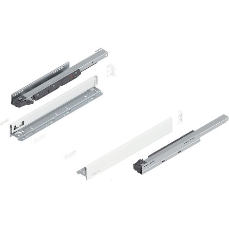 Blum Legrabox pure H N Schubladenschienen Set  1 Paar, 40kg 500mm  Tip On Vollauszug, seidenweiß