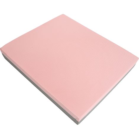Tapis d'équilibre antidérapant haute résilience pour chevilles, genoux et hanches, coussin souple pour exercices de stabilité, gris et rose (1/5)