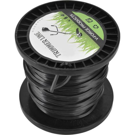 Fil de coupe de 3,3 mm, haute performance de coupe, faible niveau sonore, carré, noir, compatible avec la plupart des tondeuses à gazon, usage agricole, 30 m (1/5)