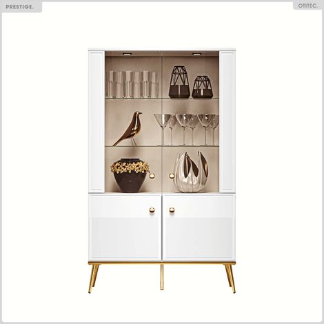 Armoire Vitrine - H.150 x L.92 x P.40 cm - PRESTIGE (1/5)
