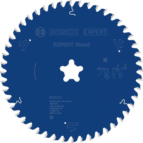 Bosch EXPERT Wood Circular Saw Blade 190 x 2.6/1.6 x FF mm T48 2608902154 (1/5)