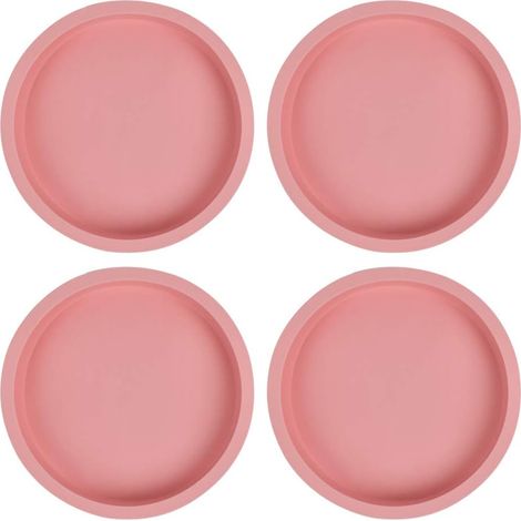 Pièces Moule à Gâteau en Silicone, Moule à Gâteau Rond, sans BPA, Antiadhésif, Moules à Gâteau en Silicone Ronds de 6 Pouces, Ustensiles de Cuisson à Pizza, Gâteau (1/5)