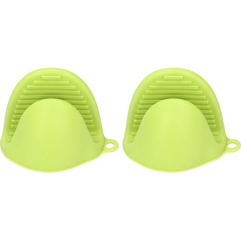 Lot de 2 gants de four en silicone antidérapants, isolants thermiques, épais, anti-brûlure, pour cuisine. (1/5)